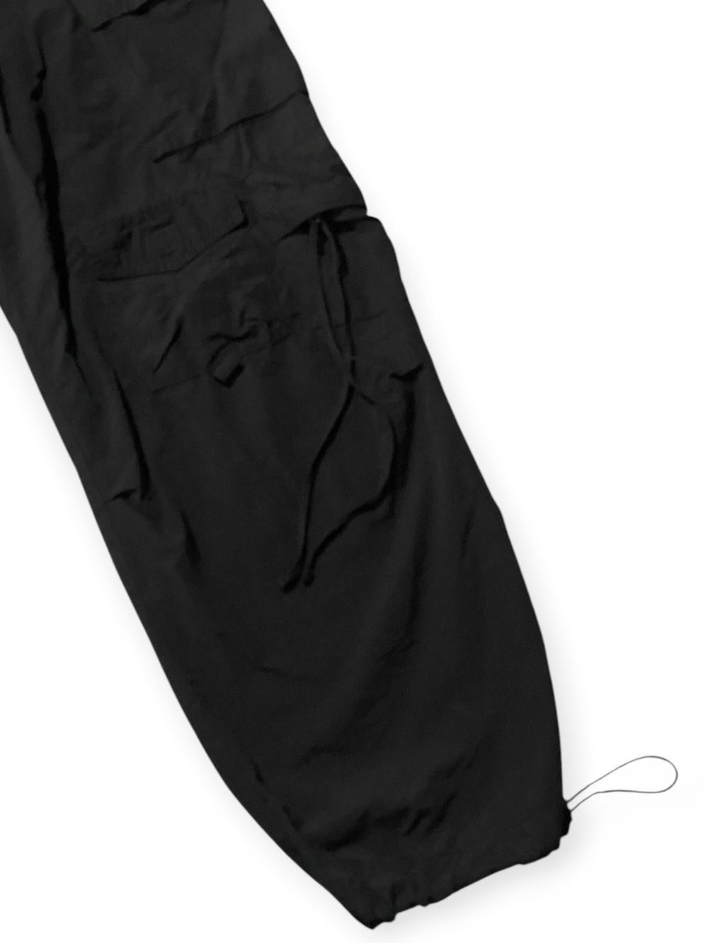 Aeropostale Black Parachute Cargo Pants S Wide Leg Drawstring Streetwear Utility - Picture 5 of 8